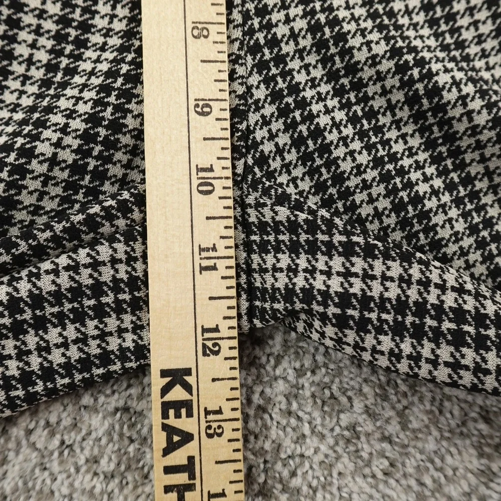 NEW Michael Kors Pants Womens S Houndstooth Pull On Dress Trouser Mid Rise Flare